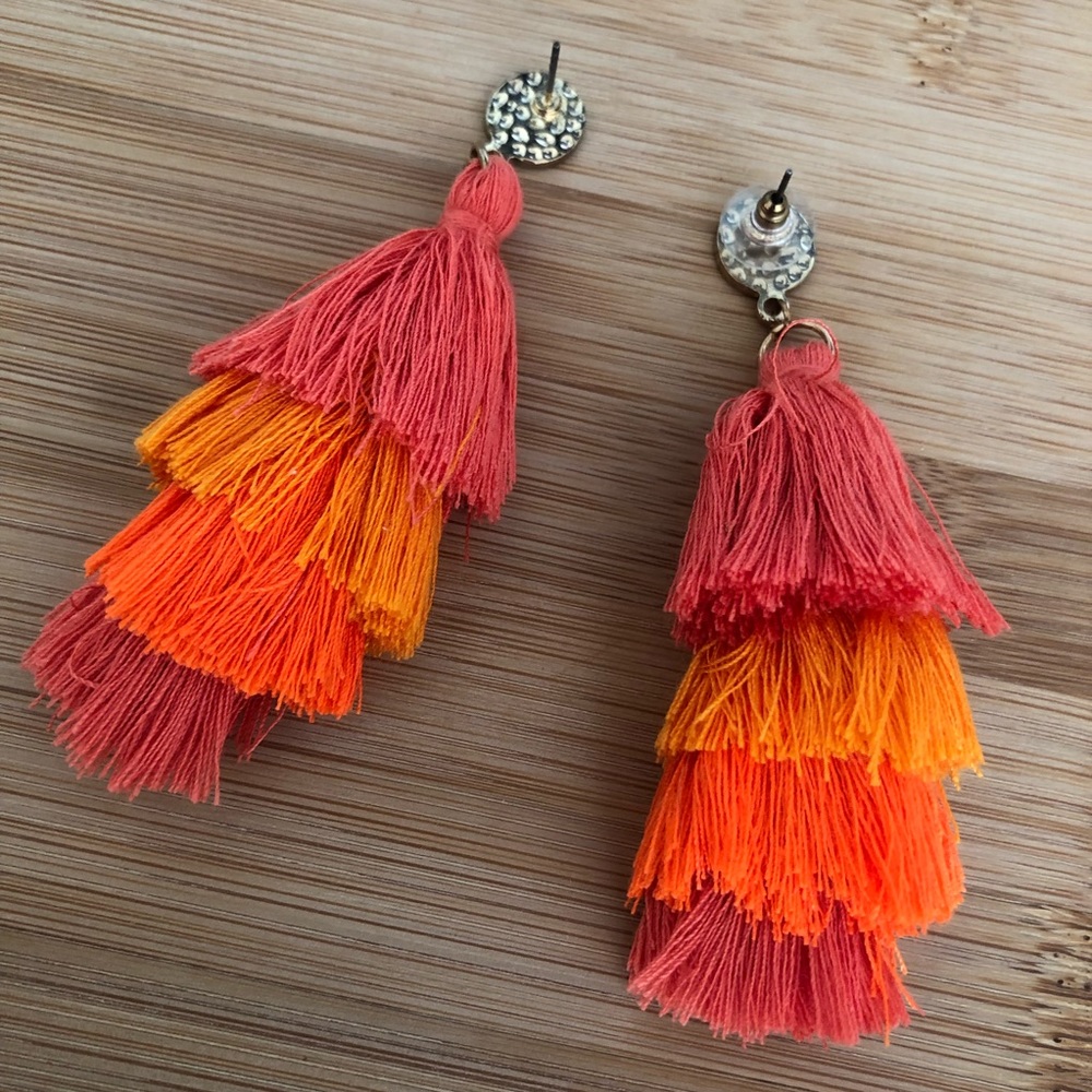 Four Tier Tassel Earrings